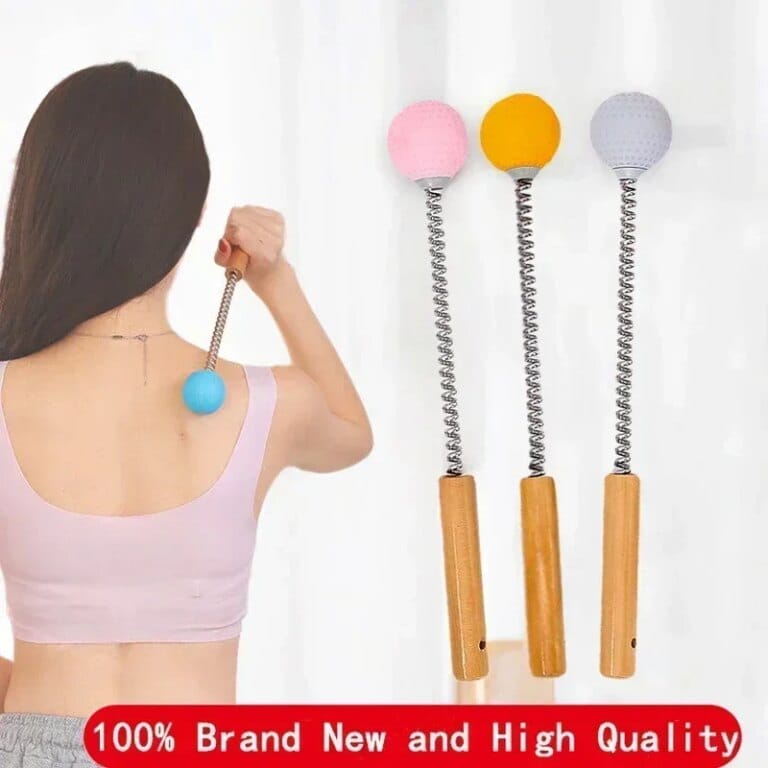 1pc Manual Massage Hammer Stick Ball Body Massager Spring Elastic Knock Shoulder Arm Leg Hip Waist Whole Massage Tool